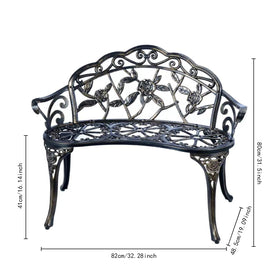 Jardin de Centennial patio bench assembly area with easy setup.
