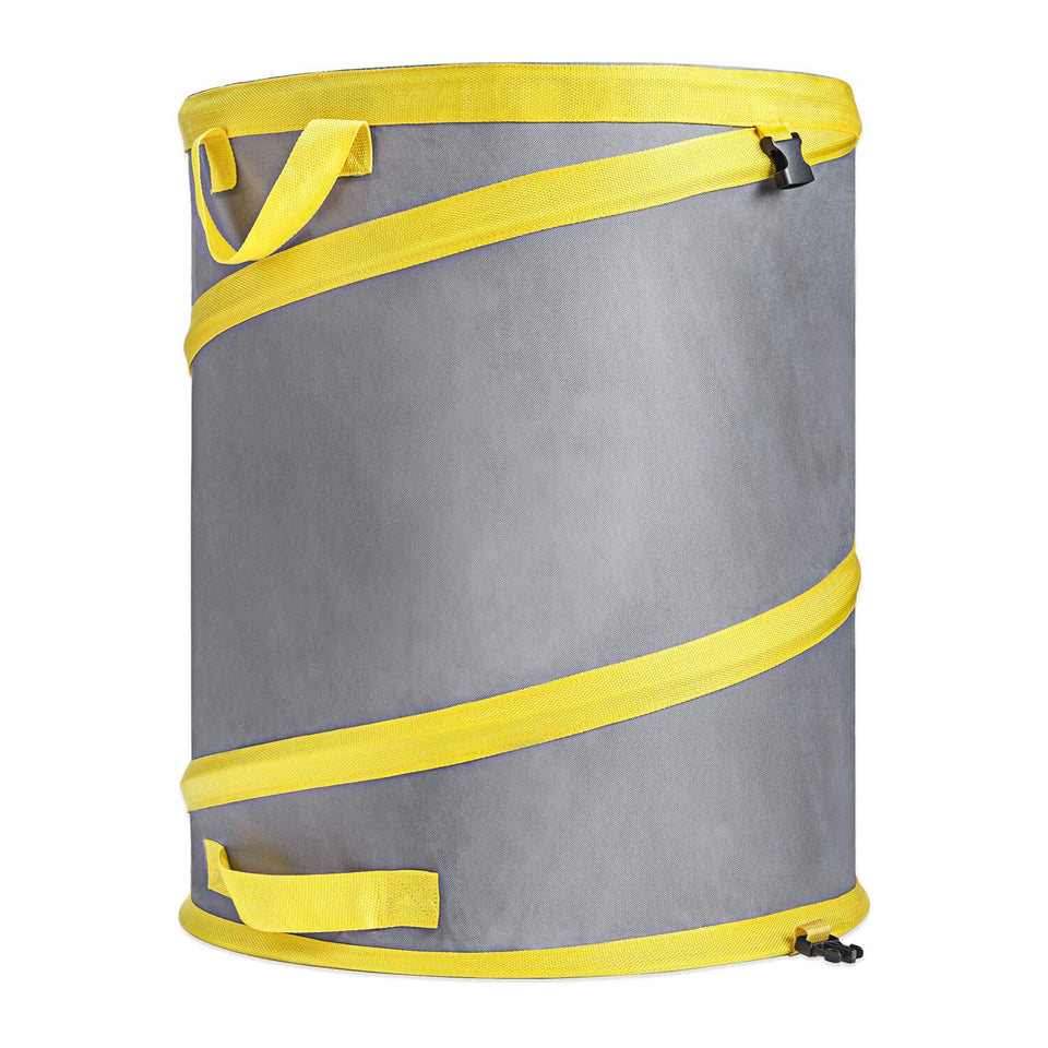 Jardineer collapsible pop-up trash bag ready for yard debris collection