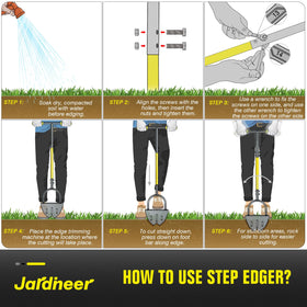 Jardineer edger ideal for driveways, sidewalks, flower beds and borders.