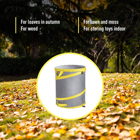 Jardineer foldable garden bag stored compactly in a shed