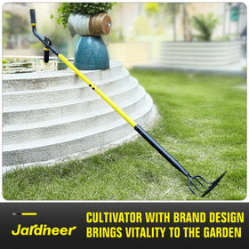 Jardineer cultivator in action for efficient weeding and cultivation