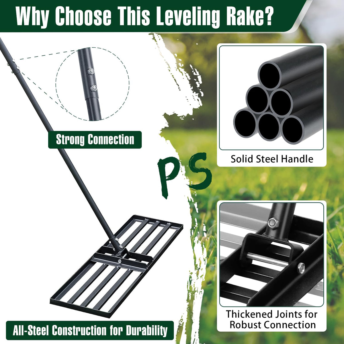 Jardineer use for repairing lawn dips and smoothing soil