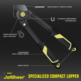 Ergonomic grip on Jardineer lopper supports comfortable all-day use.