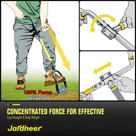 Jardineer Rotary Cultivator all-steel construction stays sharp and durable