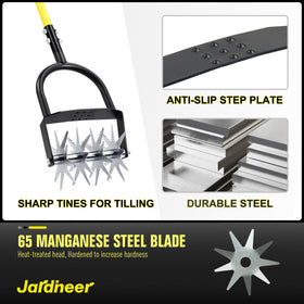 Jardineer Rotary Cultivator heavy-duty blades tackle hard soil confidently
