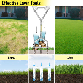 Jardineer small-garden aeration tool ready for beds