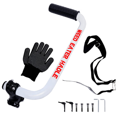 Jardirossa weed eater handle supports quick assembly for faster setup.