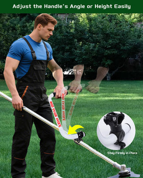 Jardirossa weed eater handle with universal-fit design suits most trimmer shafts.