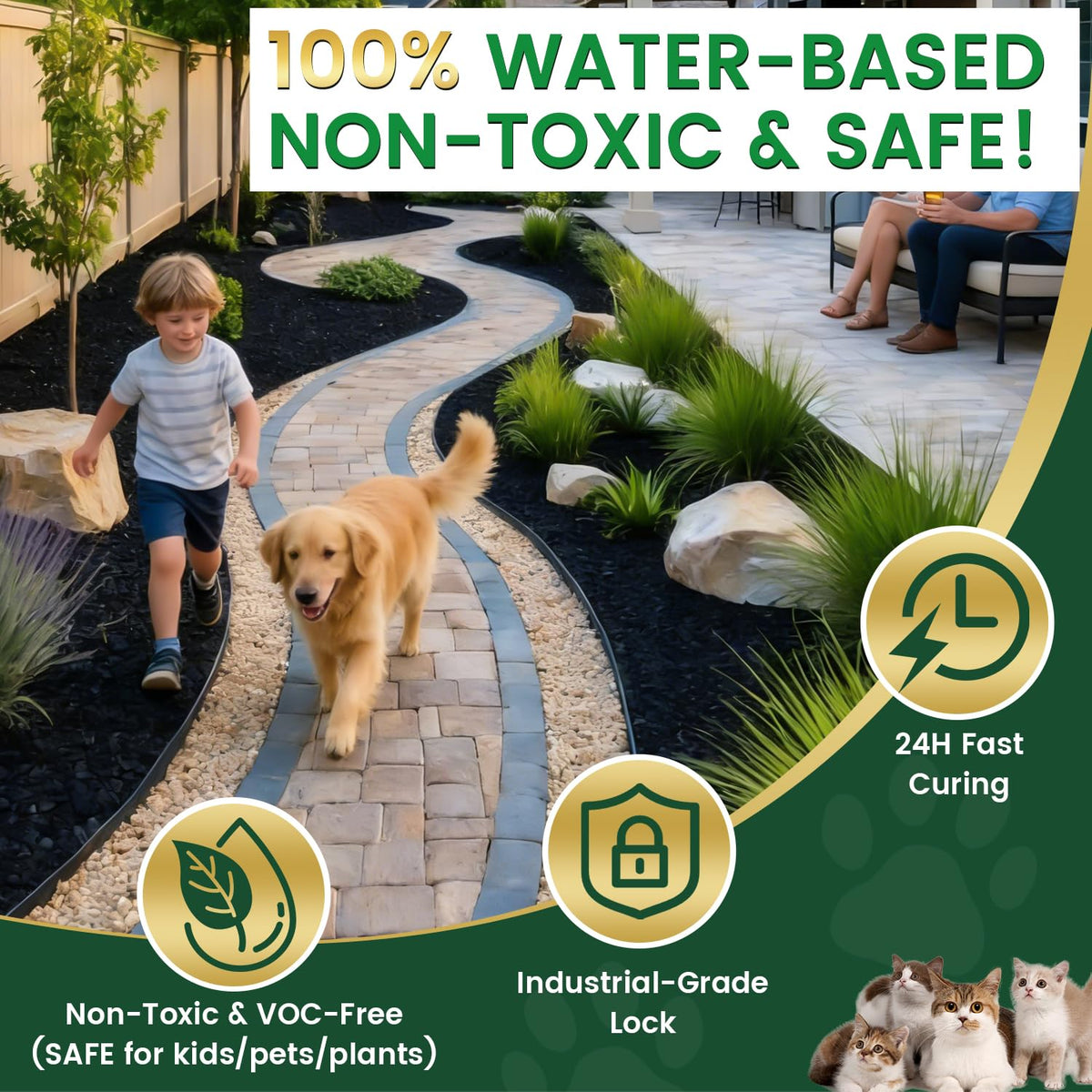 Jarezina Mulch Glue diluted for double coverage on larger areas