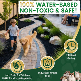 Jarezina Mulch Glue diluted for double coverage on larger areas