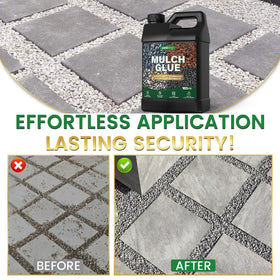 Jarezina Mulch Glue spray action covers soil and mulch surfaces for steady holds