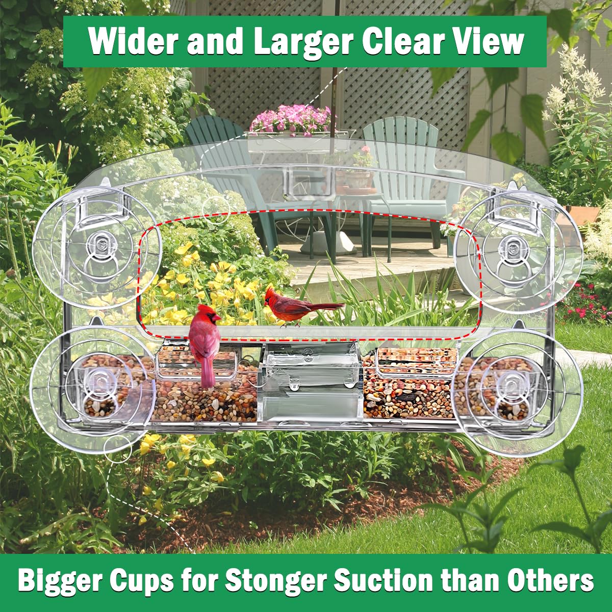 Jarkyfine window feeder suits indoor cats and seniors for calm watching.