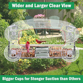 Jarkyfine window feeder suits indoor cats and seniors for calm watching.