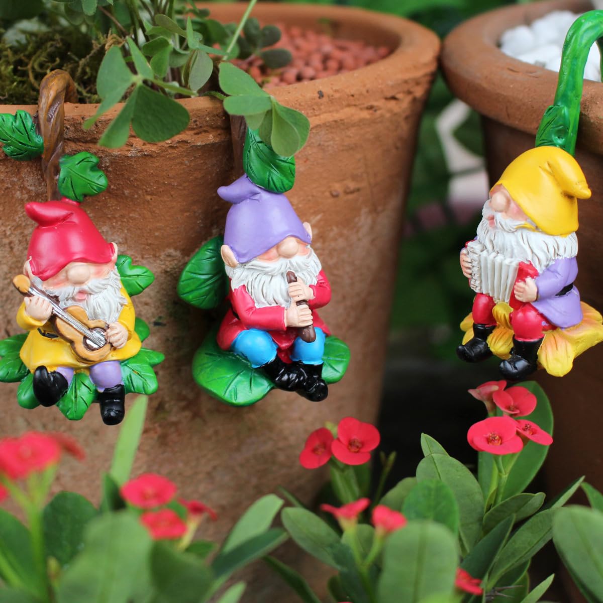 JARPSIRY climbing gnome with ladder for outdoor planters, playful charm