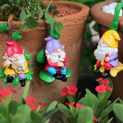 JARPSIRY climbing gnome with ladder for outdoor planters, playful charm