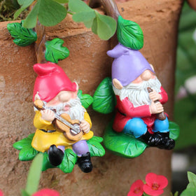 JARPSIRY rope-hanging gnome adds whimsy to pots and shelves