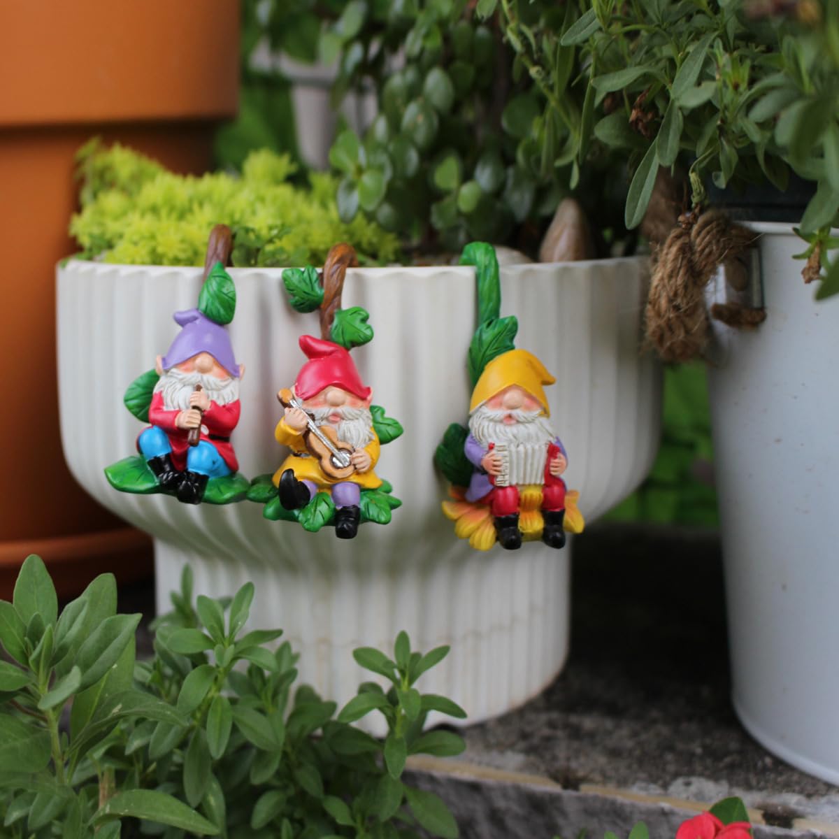 JARPSIRY gnome hanging on fence for porch garden decor