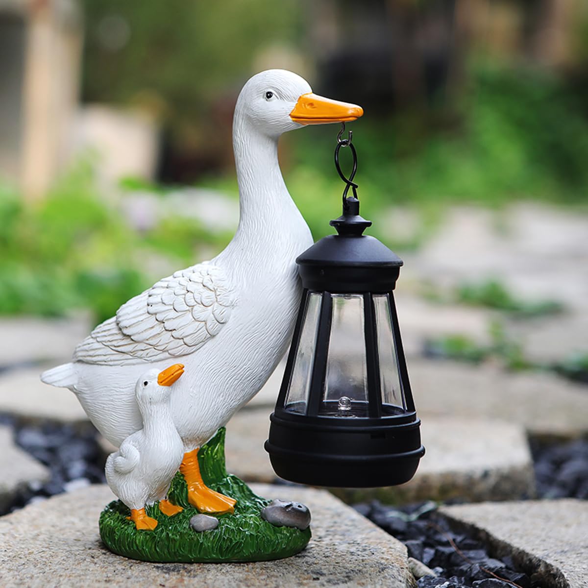JARPSIRY mom and baby duck figurine enhances garden charm and whimsy