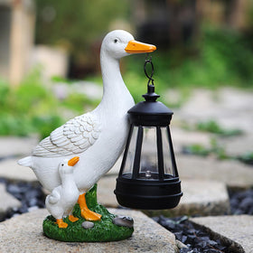 JARPSIRY mom and baby duck figurine enhances garden charm and whimsy
