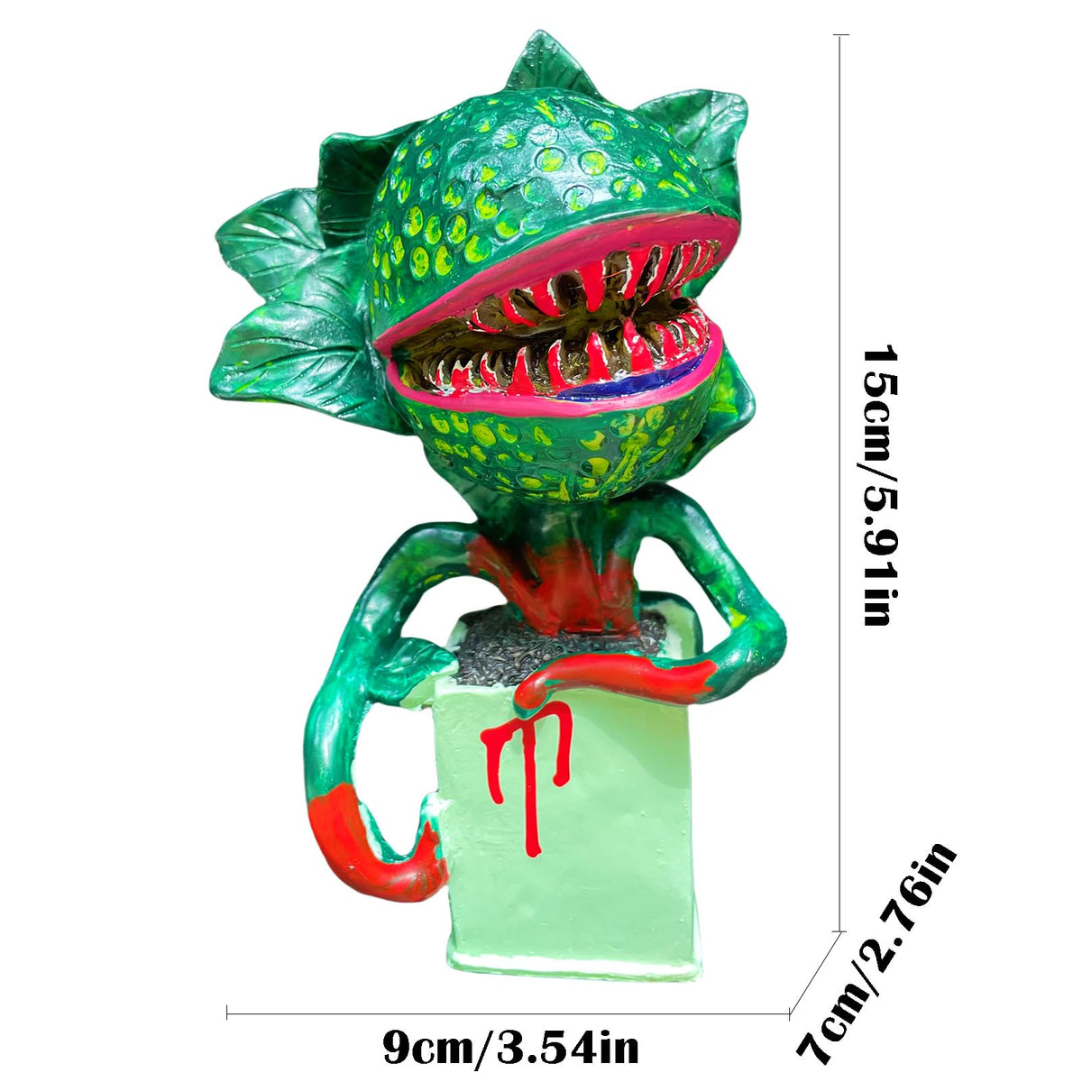 JARPSIRY piranha plant cannibal flower sculpture creates a spooky focal point for Halloween decor.