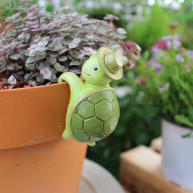 JARPSIRY tortoise wearing hat with smile brings cheerful garden charm
