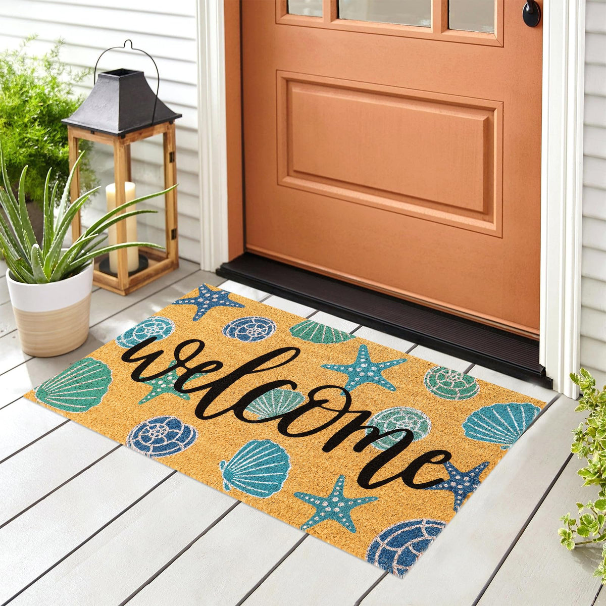 JarThenaAMCS 16-5x29 door mat offers non-slip footing for busy entrances.
