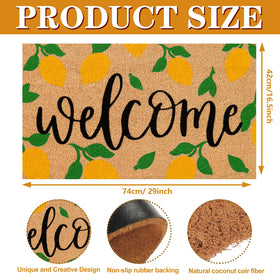 JarThenaAMCS coir doormat highlighting natural fibers for entryway dirt scraping