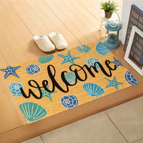 JarThenaAMCS natural coir mat blocks moisture and dirt from entryways.