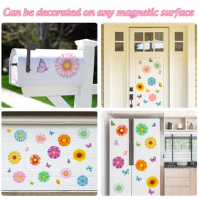 JarThenaAMCS fridge decor magnets transform kitchen space with playful daisies