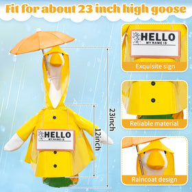 JarThenaAMCS goose umbrella in yellow completes the playful weather-ready look.