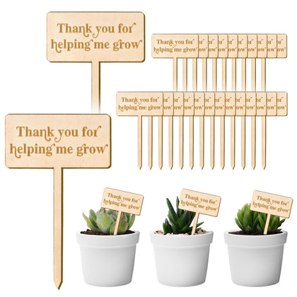 JarThenaAMCS thank you label close-up with laser engraving for durable garden markers