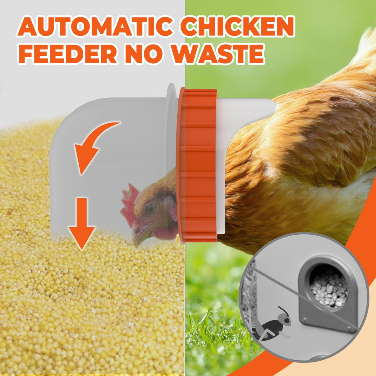 JASDEGO feeder rain cover protects feed from rain and moisture.