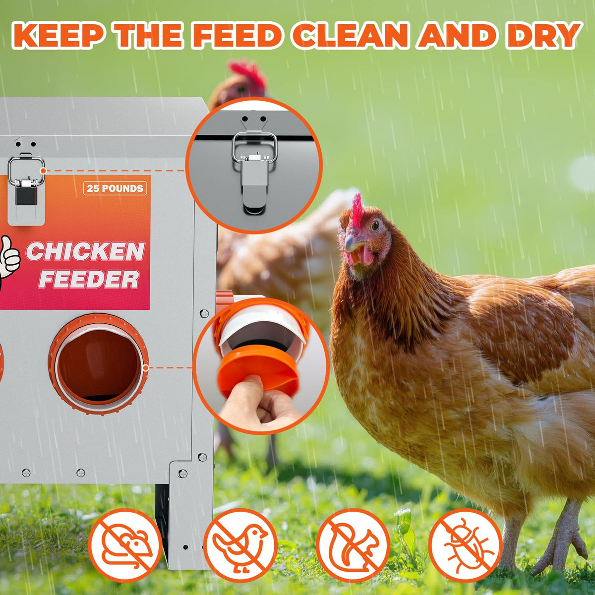 JASDEGO side handle for easy repositioning in the coop.