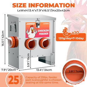 JASDEGO rodent-proof design deters pests during feeding.