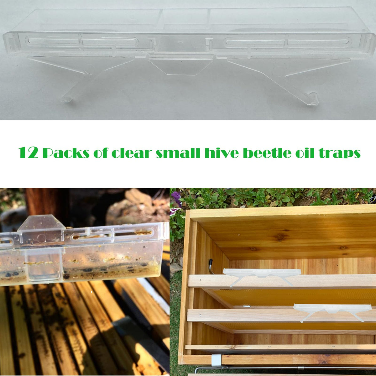 Close-up of Jashem beehive trap plastic material showing lightweight design