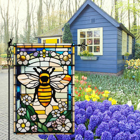 Jauageon Burlap garden flag weatherproof for reliable outdoor use.
