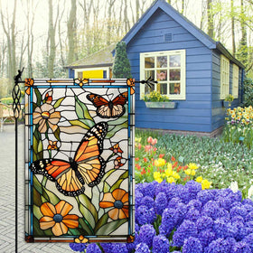 Jauageon flag features weatherproof, fade-resistant fabric for long-lasting outdoor decor