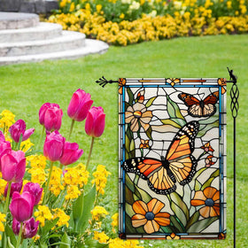 Jauageon garden flag 12.5x18 size shows from both sides for easy viewing