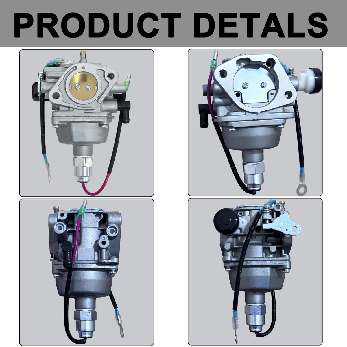Carburetor kit components spread out, ready for quick installation