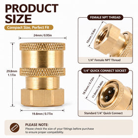 Javneo pressure-washer fittings 3-pack for convenient backups and multi-tool setups.