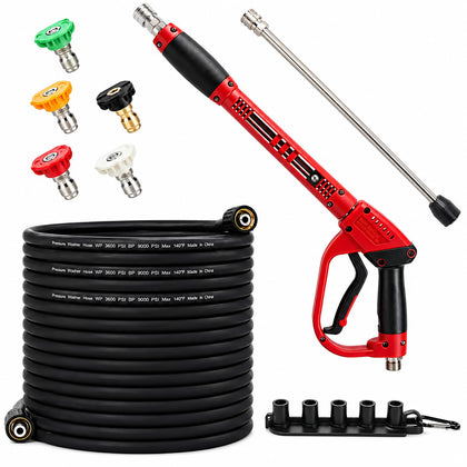 Javneo pressure-washer gun with a clean, ergonomic grip ready for detailed cleaning.