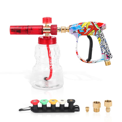 Javneo short pressure washer gun for durable, precise car cleaning