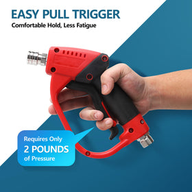 Javneo 9-inch wand in use for tight corners and precision cleaning.