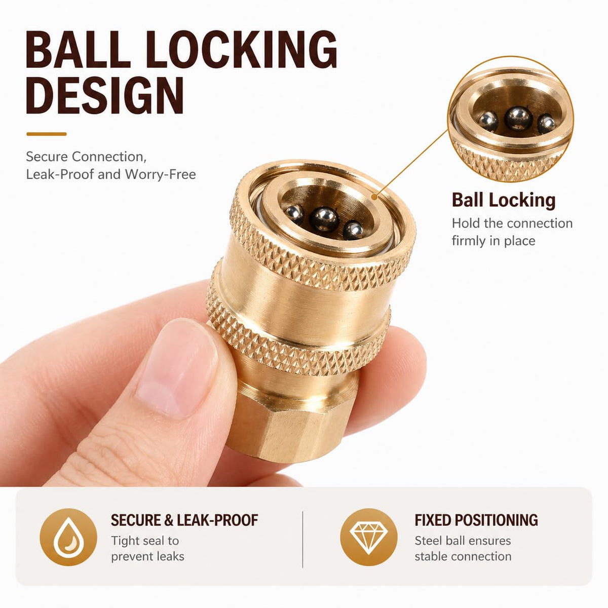 Javneo universal compatibility fittings fit a wide range of brand accessories.