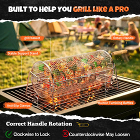 Jawjuly large-capacity vegetables on the grill for sharing