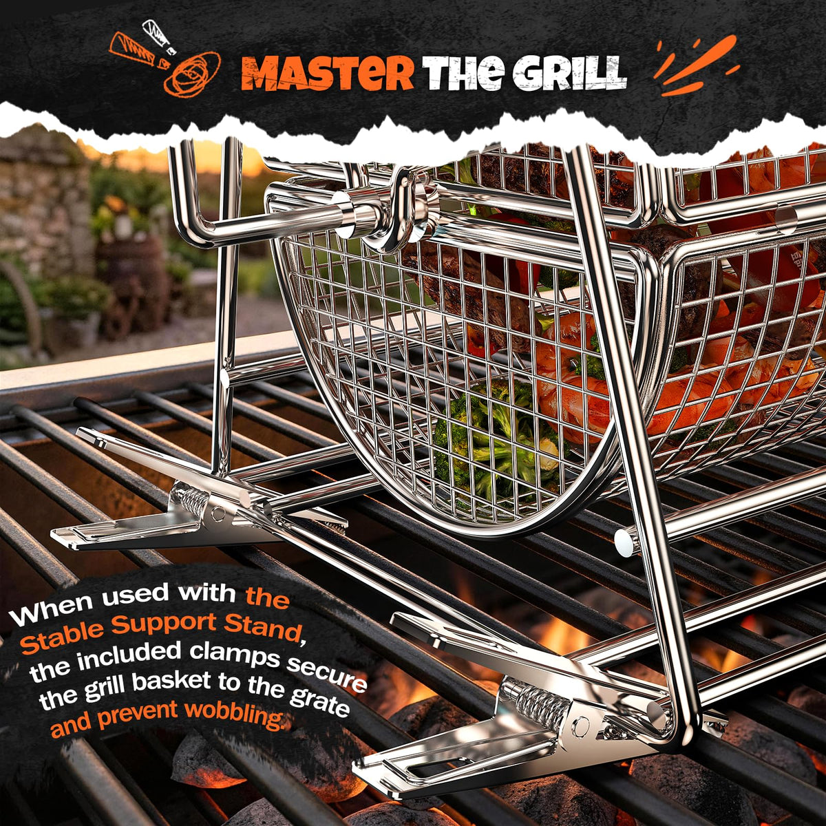 Jawjuly premium 304 stainless steel basket for durability and easy cleaning