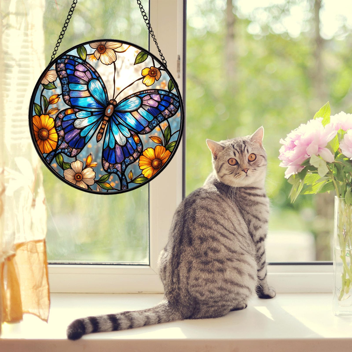 JAWNLITY diamond-textured glass frame adds durable elegance to any window display.