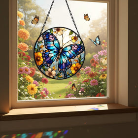 JAWNLITY sunlit glow with blue, purple, and yellow hues creates a cheerful ambiance.