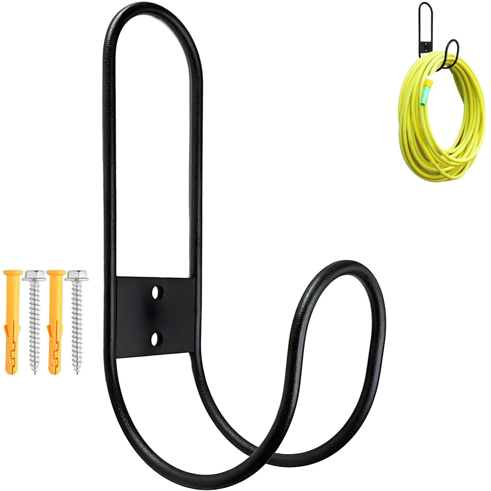 JAWULIJA garden hose holder on wall keeps hoses organized and within reach