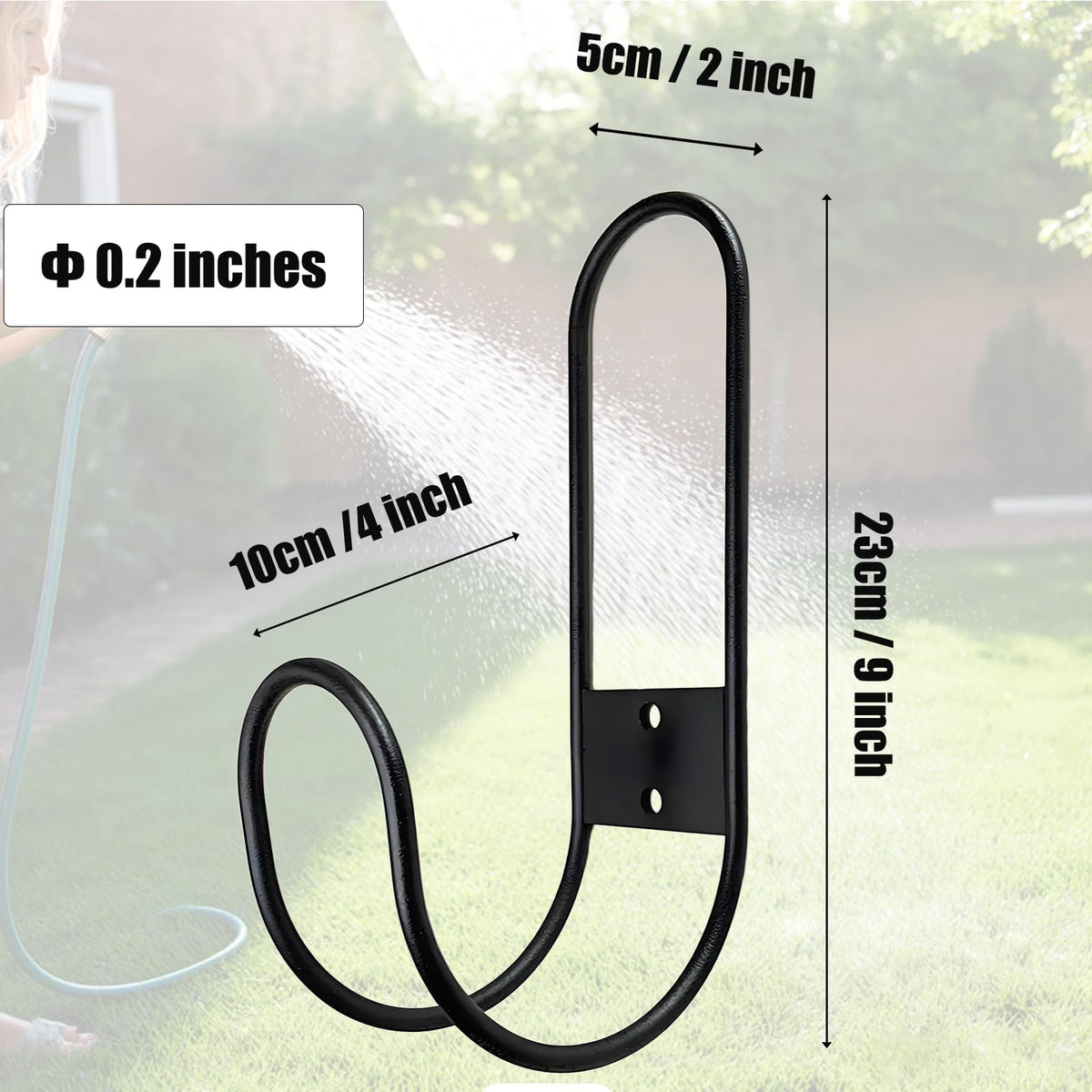 JAWULIJA outdoor hose storage mounted on shed wall reduces clutter
